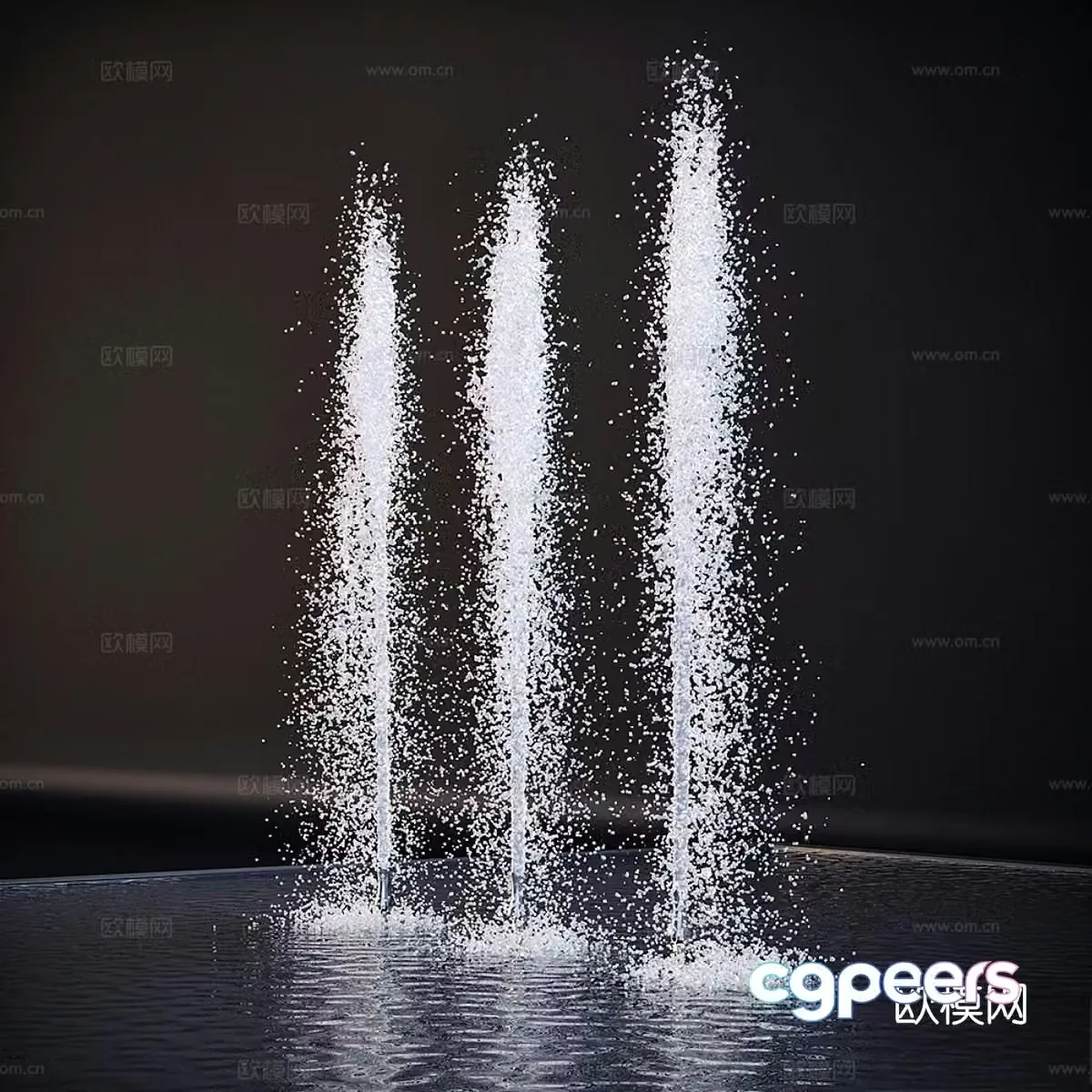 fountain water column water feature water curtain 3d model