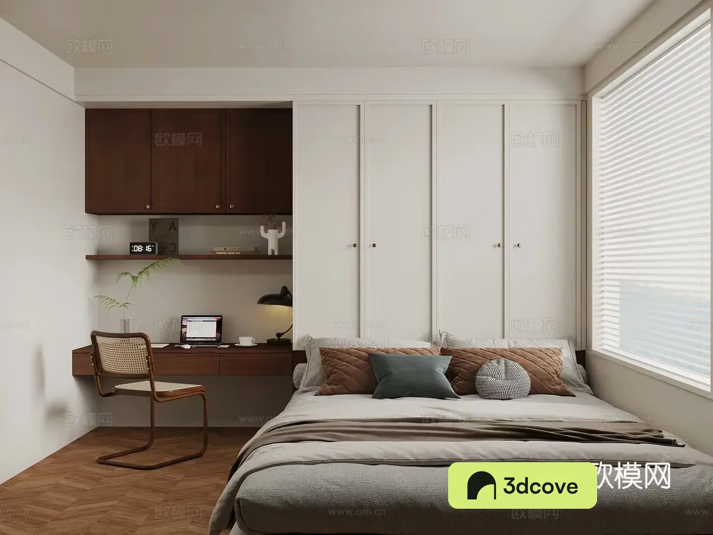 Middle-aged bedroom 3d model