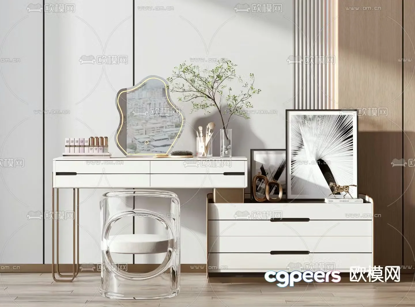 Modern dressing table 3d model