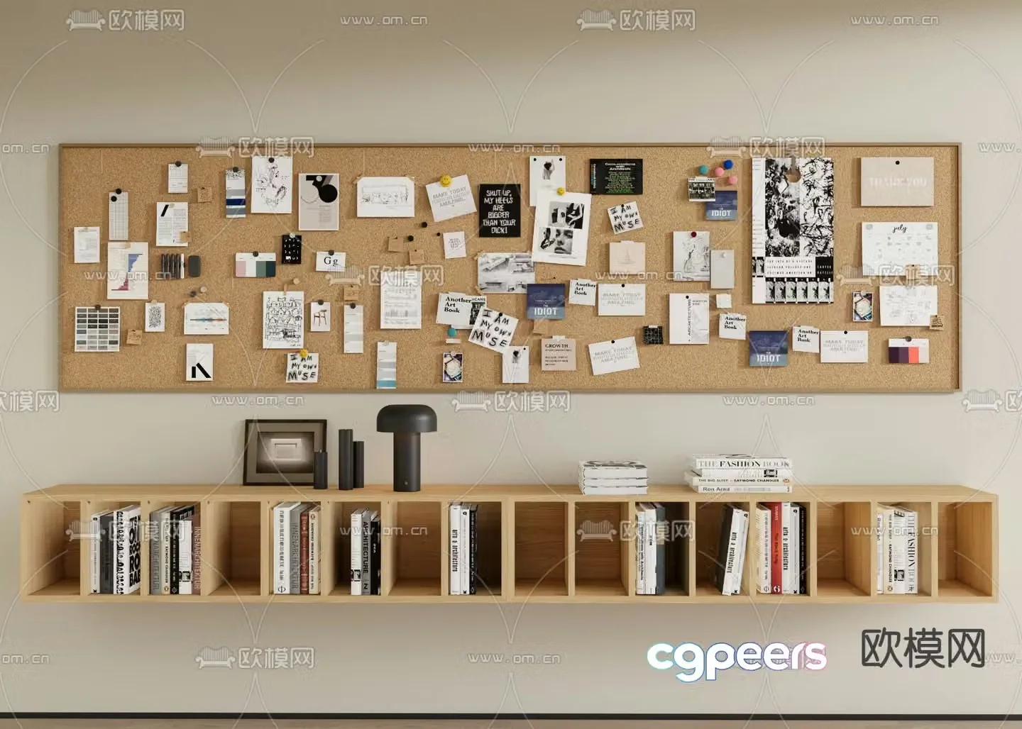 Note wall photo wall message board wall decoration 3d model