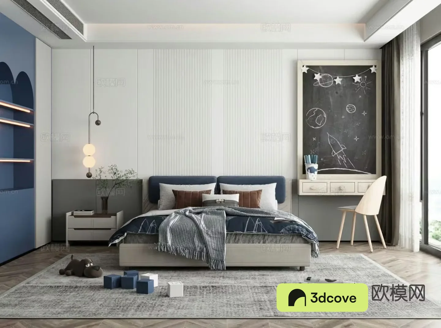 Modern kid’s room boy’s room children’s room
