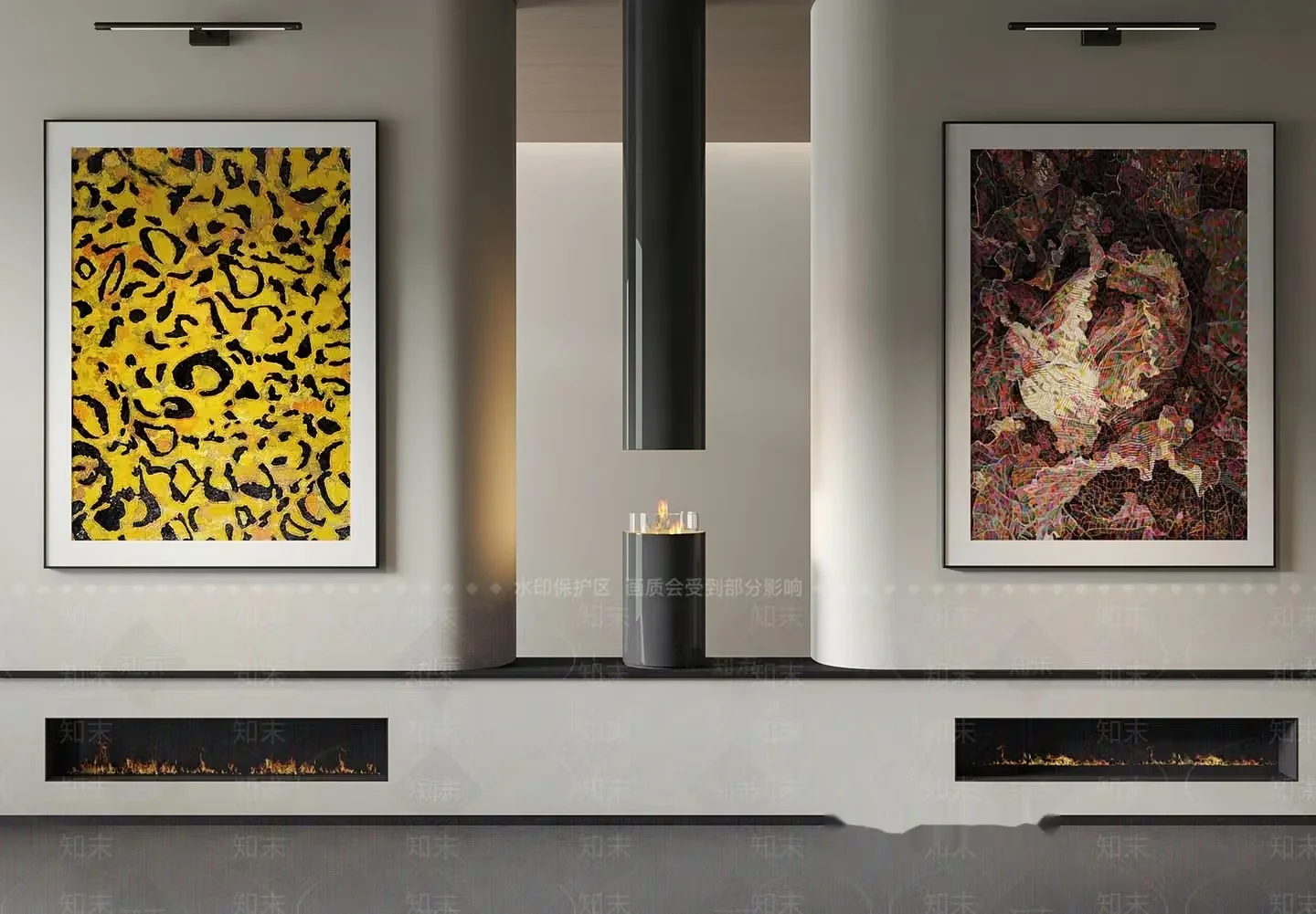 Modern Living Room 3D Model – 3818 – VRAY Render