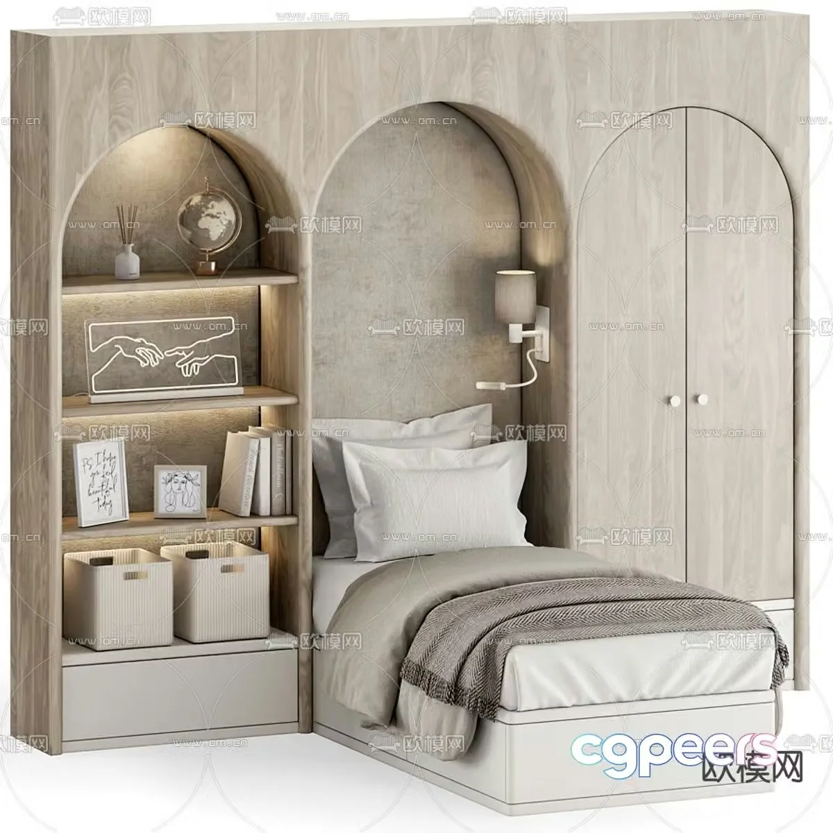 Modern children’s bed 3d model