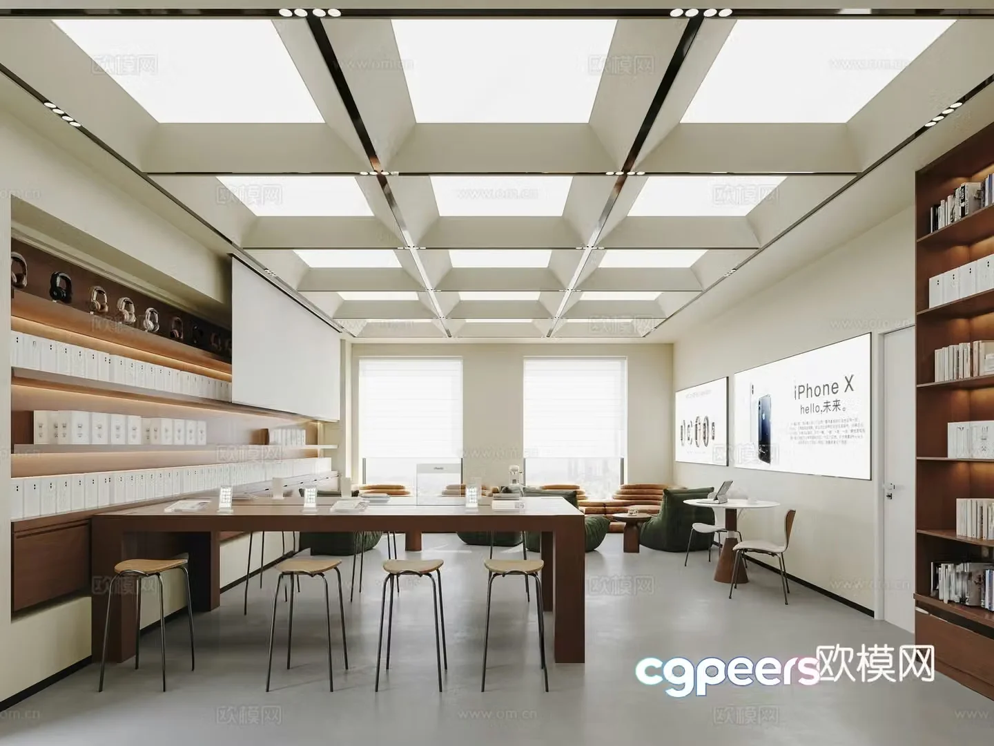 Modern Apple experience store Apple mobile phone store 3D model