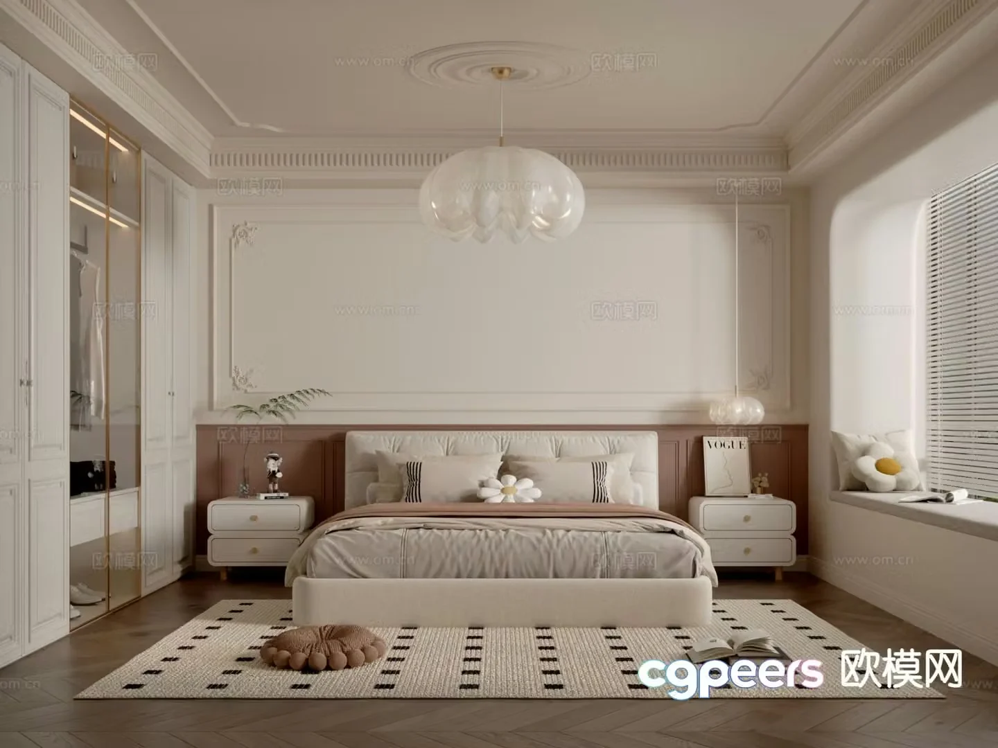 French bedroom master bedroom 3d model