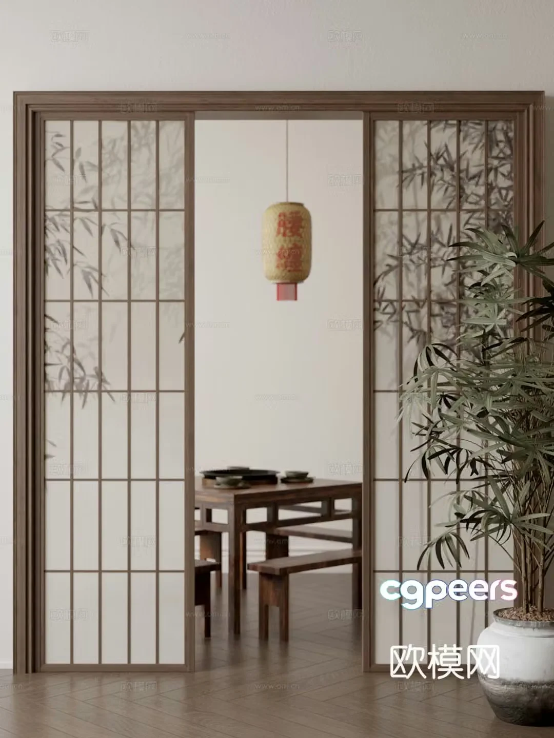 Sliding door 3D model
