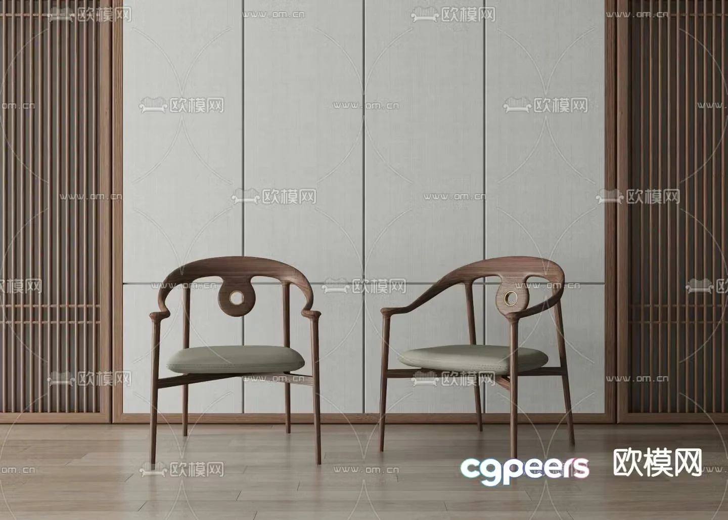 New Chinese style leisure chair single chair tea chair 3d model
