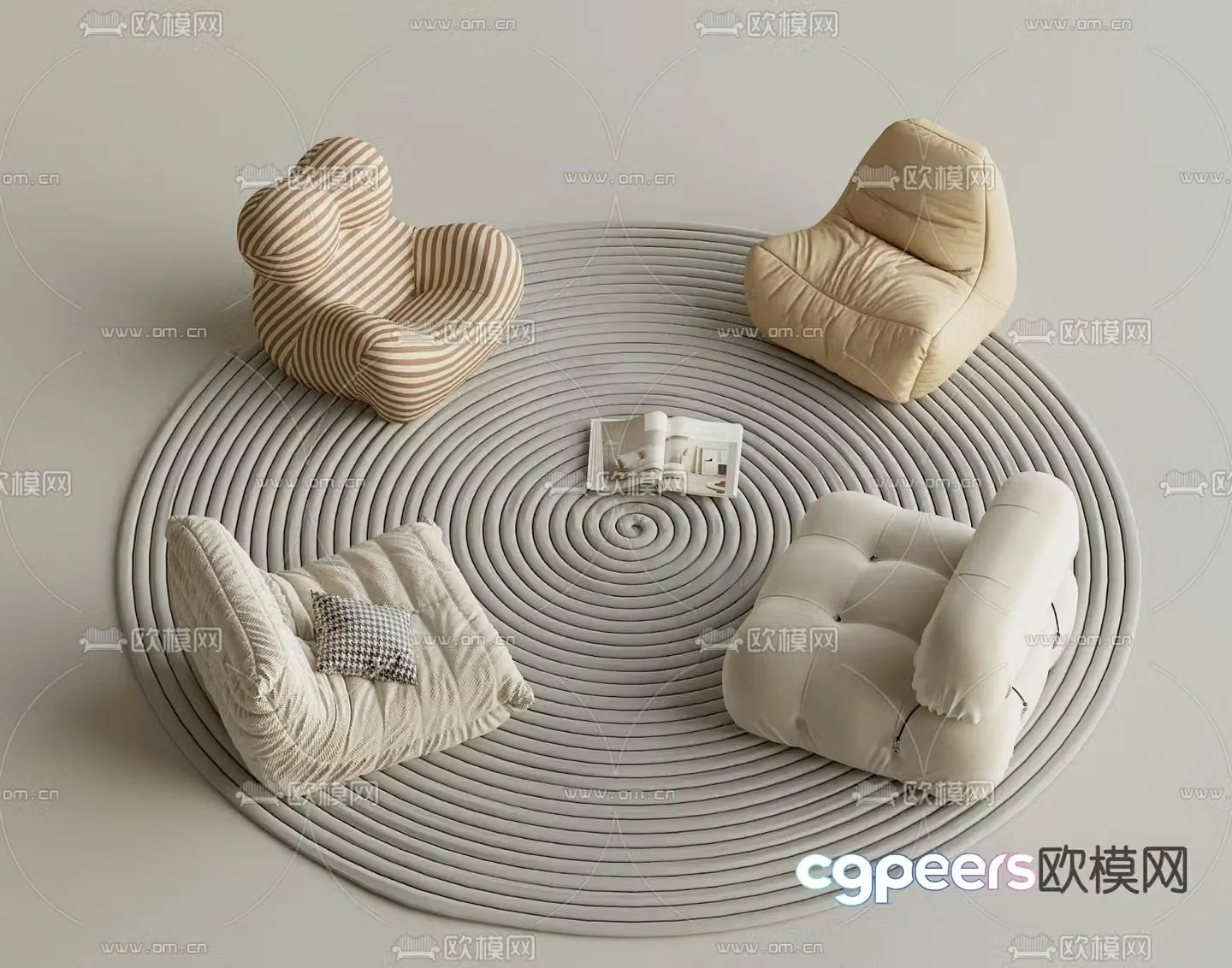 Beanbag leisure sofa 3d model