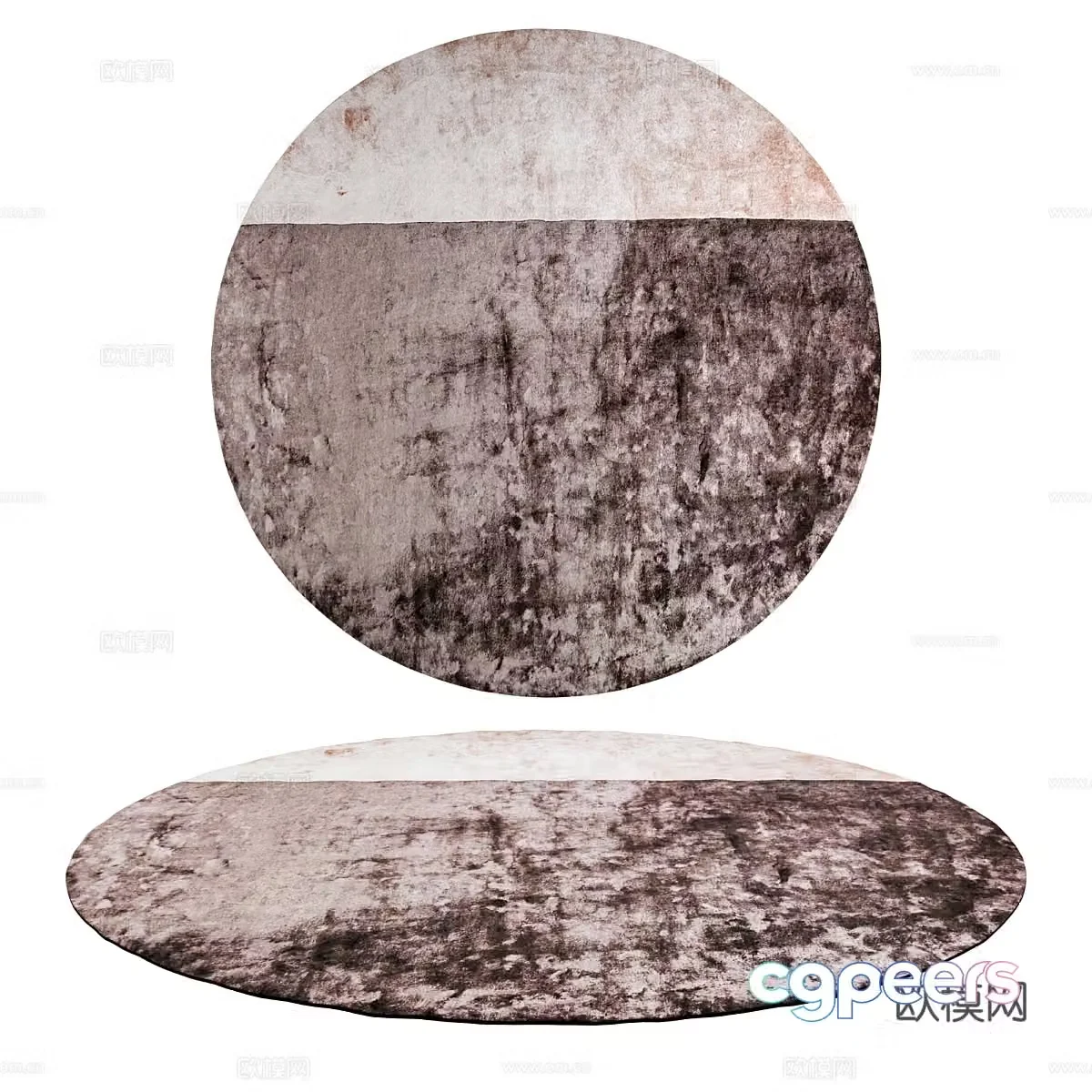 Modern simple round carpet Carpet Simple round carpet Living room carpet 3d model