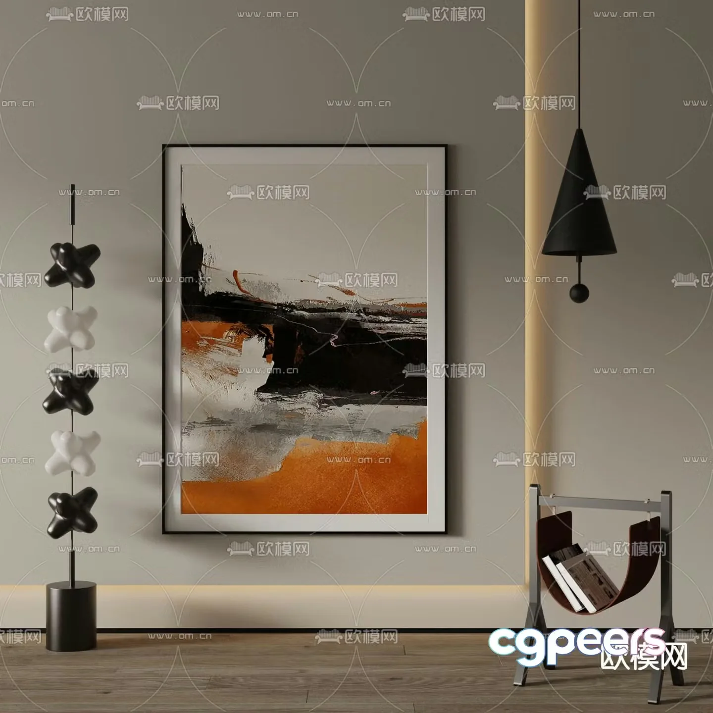 Texture painting Abstract painting Decorative painting 3d model