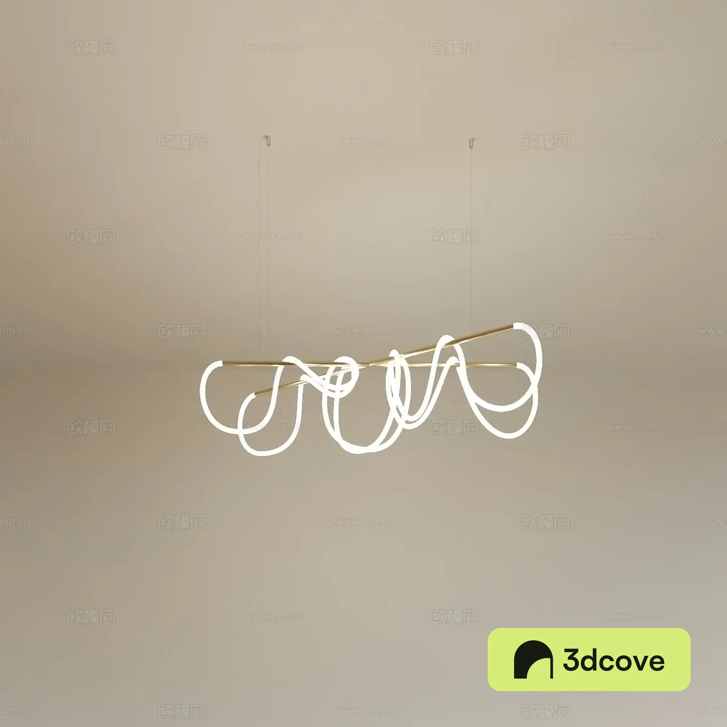 Modern coil chandelier