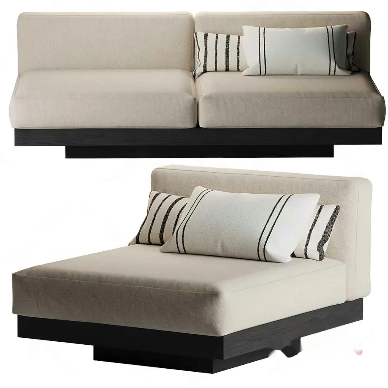 Modern Beige Sofa 3D Model – 785 – CORONA Render