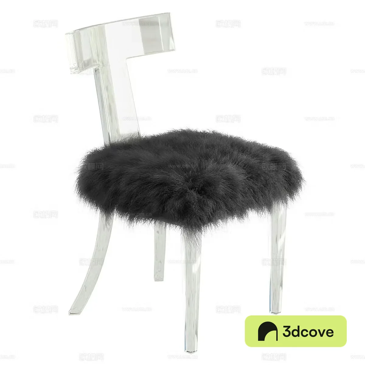 Modern Italian Lucite single chair 3d model