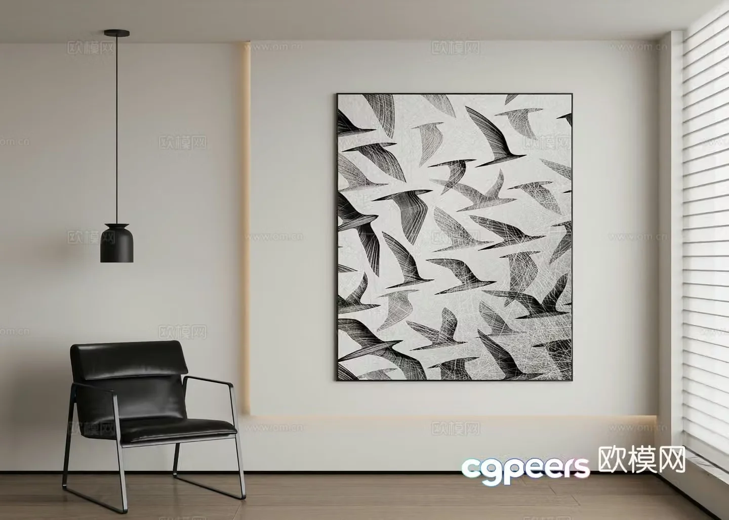 Modern decorative painting 3d model