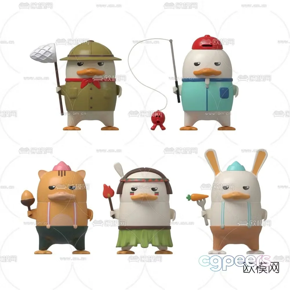 Modern children’s figurine doll 3d model