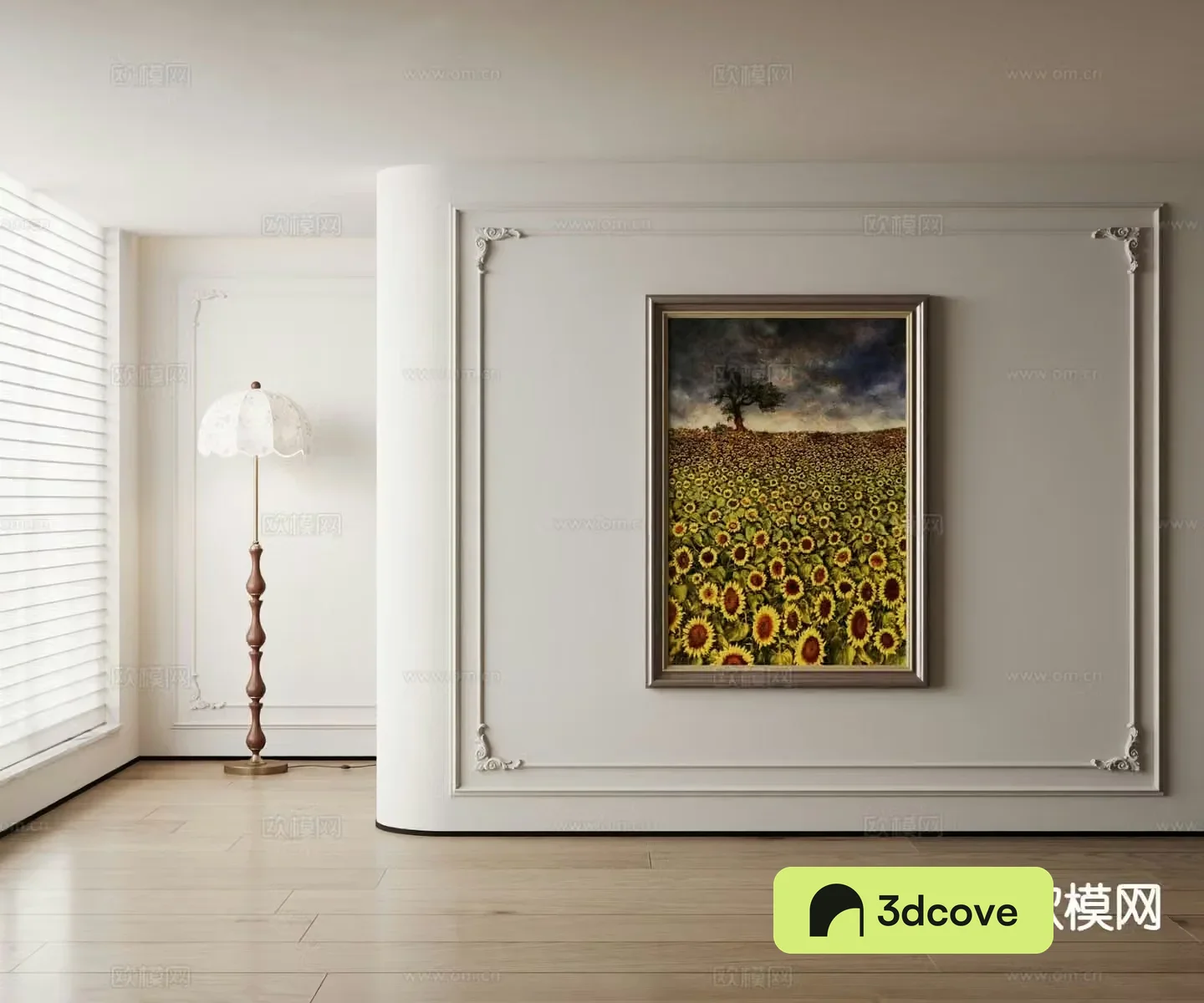 American decorative painting oil painting sunflower hanging painting