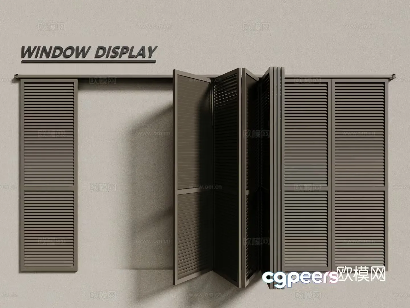 windows single window casement window 3d model