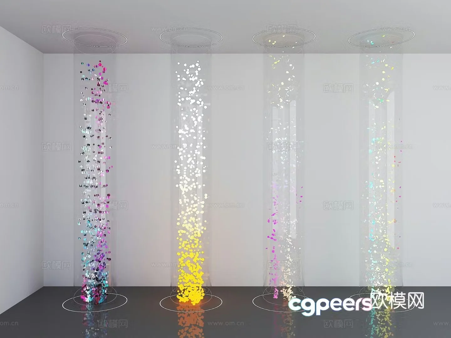 Modern pillars Technology pillars Stained glass pillars Carbon drum pillars Exhibition hall pillars Shopping mall 3d model