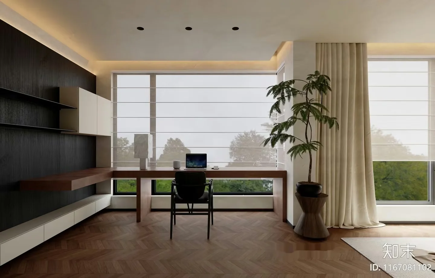 A Modern Office Space 3D Model – 4649 – VRAY Render
