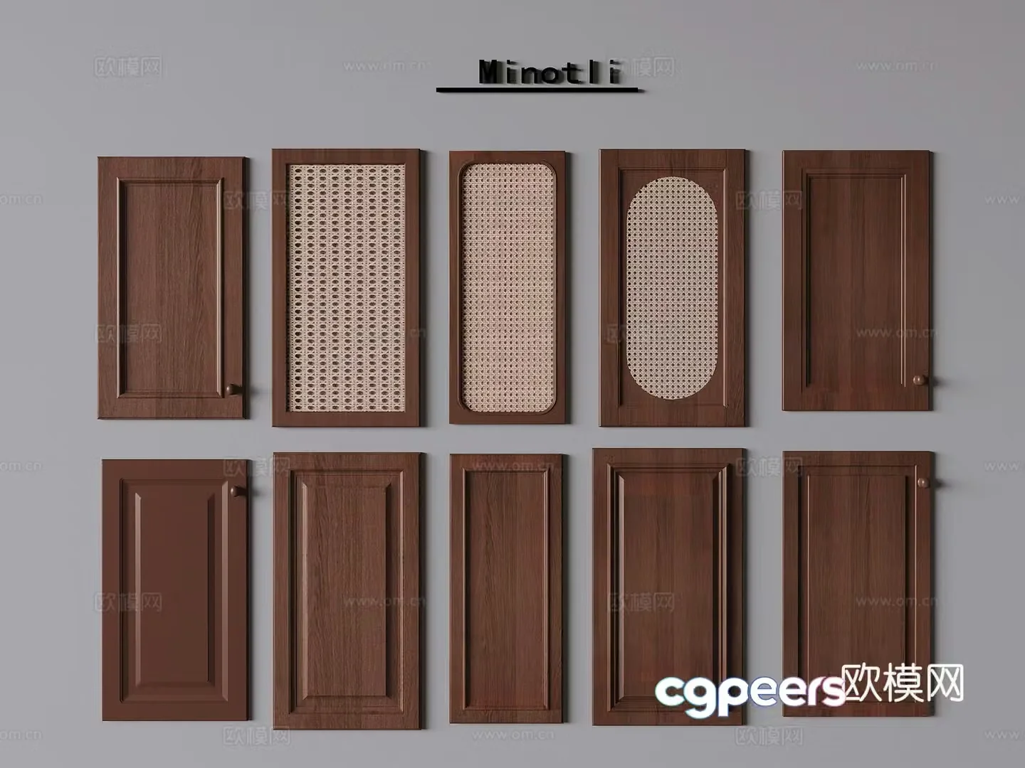 Chinese cabinet door 3D model