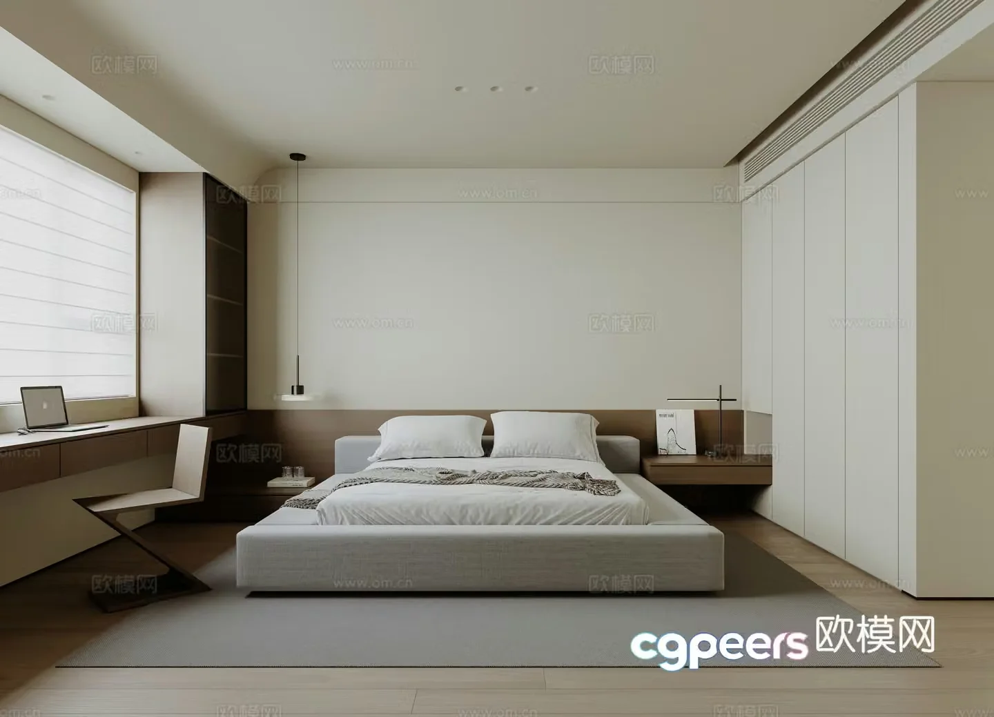 Modern bedroom master bedroom 3d model
