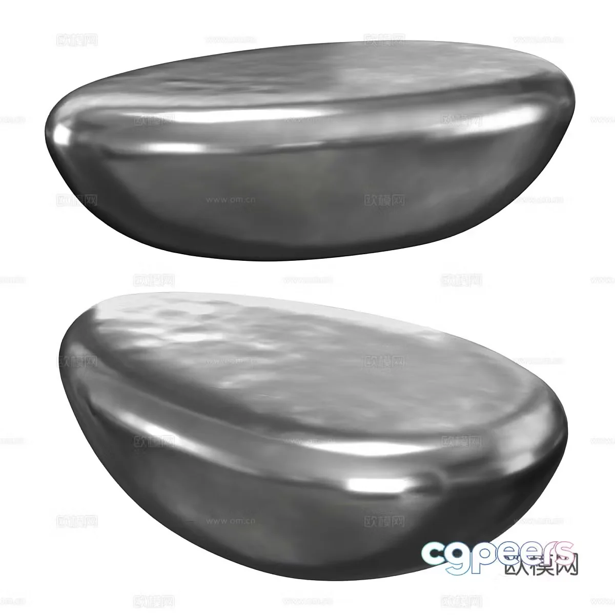 Modern metal coffee table 3d model