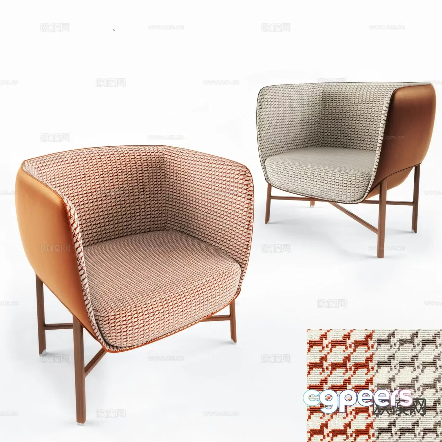 Modern sofa chair leisure chair 3d model