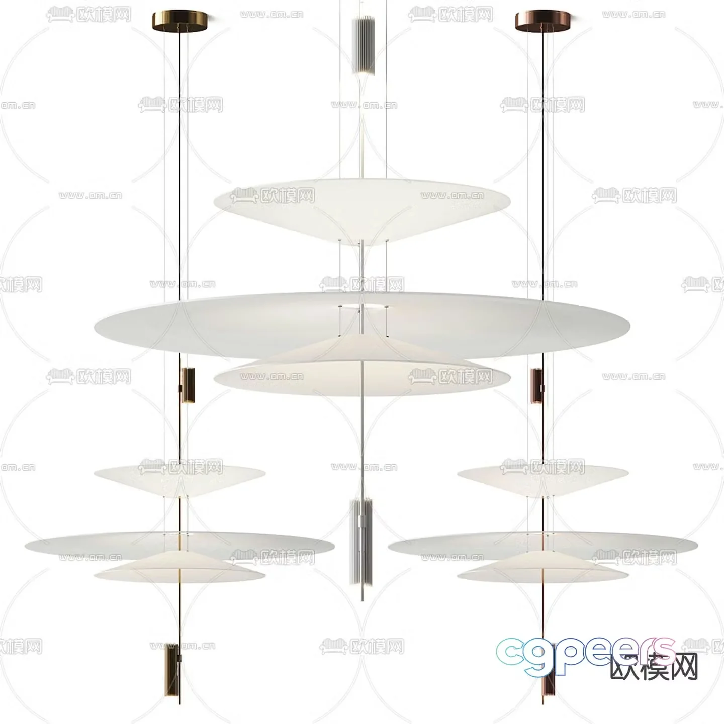 Flamingo 1530 Vibia UFO chandelier 3d model