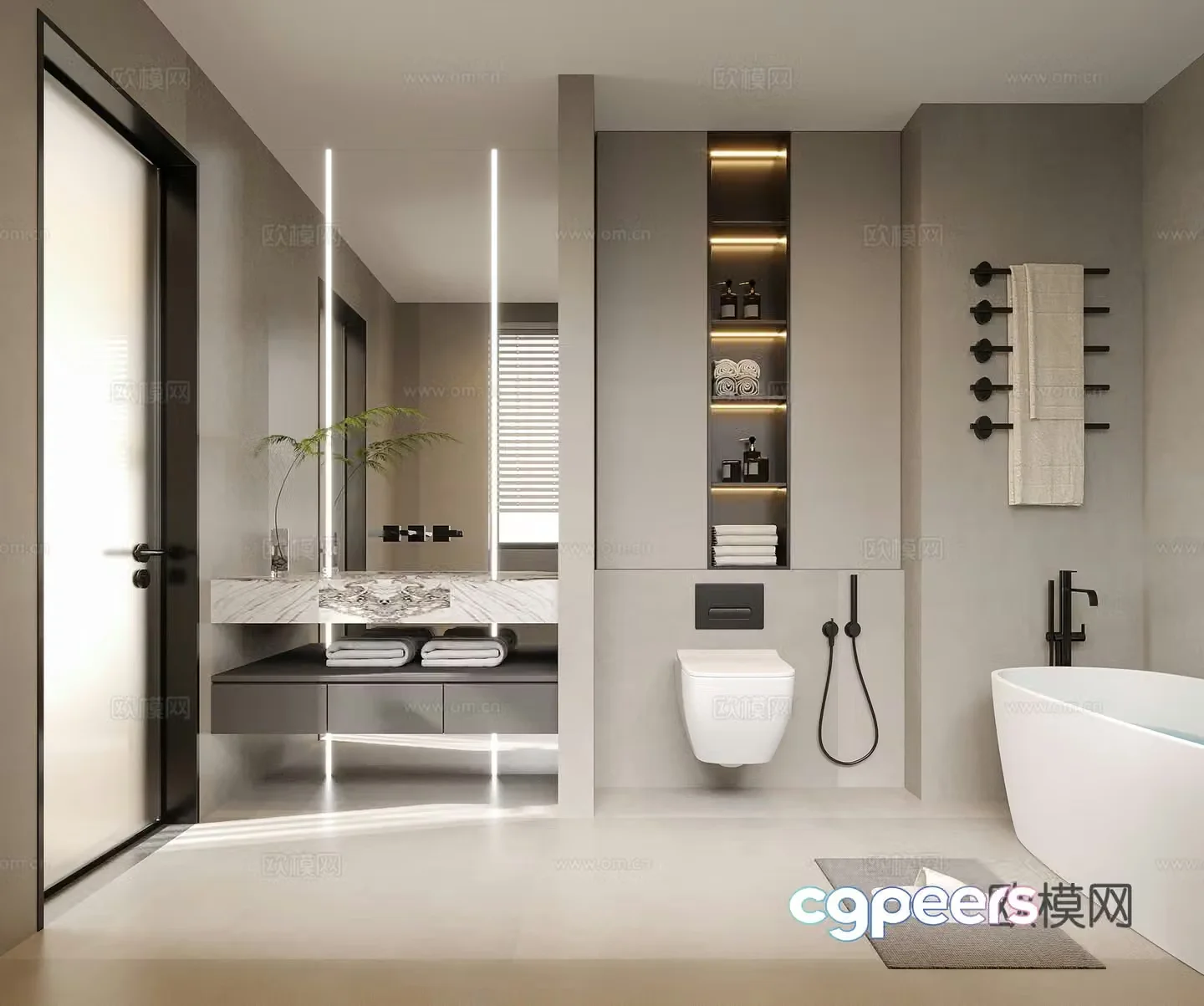 Modern bathroom 3d model