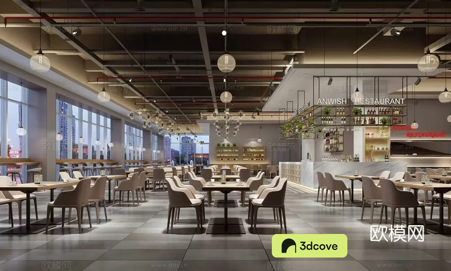 Modern cafeteria