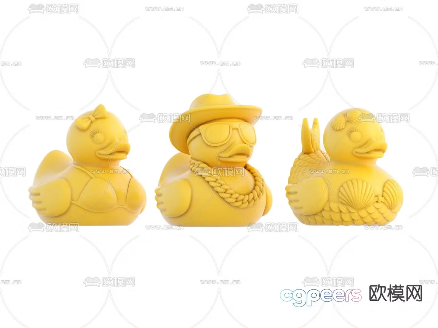 Little yellow duck toy 3d model