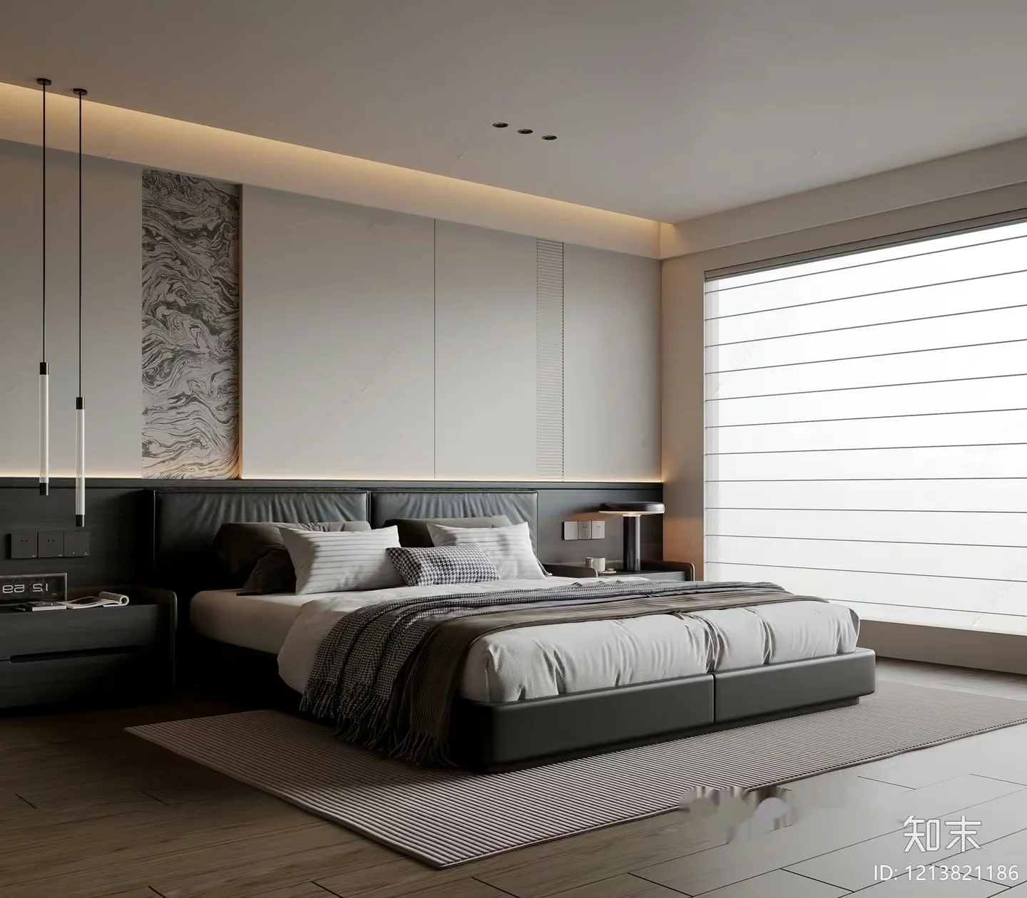 Cozy Modern Bedroom 3D Model – 5856 – VRAY Render