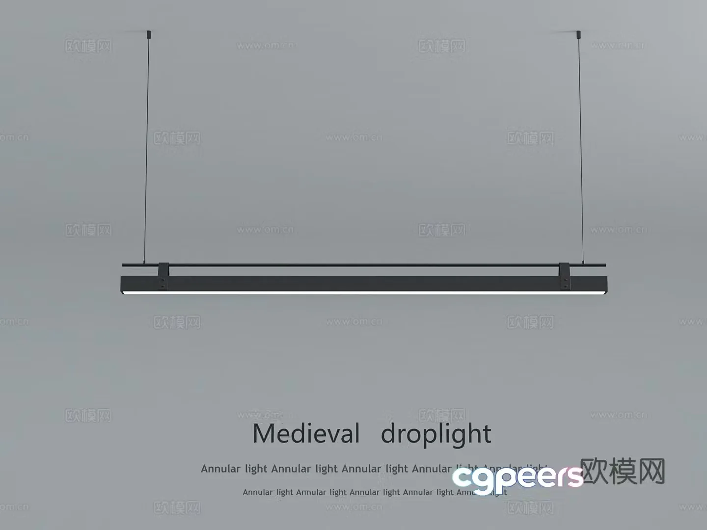 Modern Chandeliers Long Strip Chandeliers Restaurant Chandeliers 3D Model