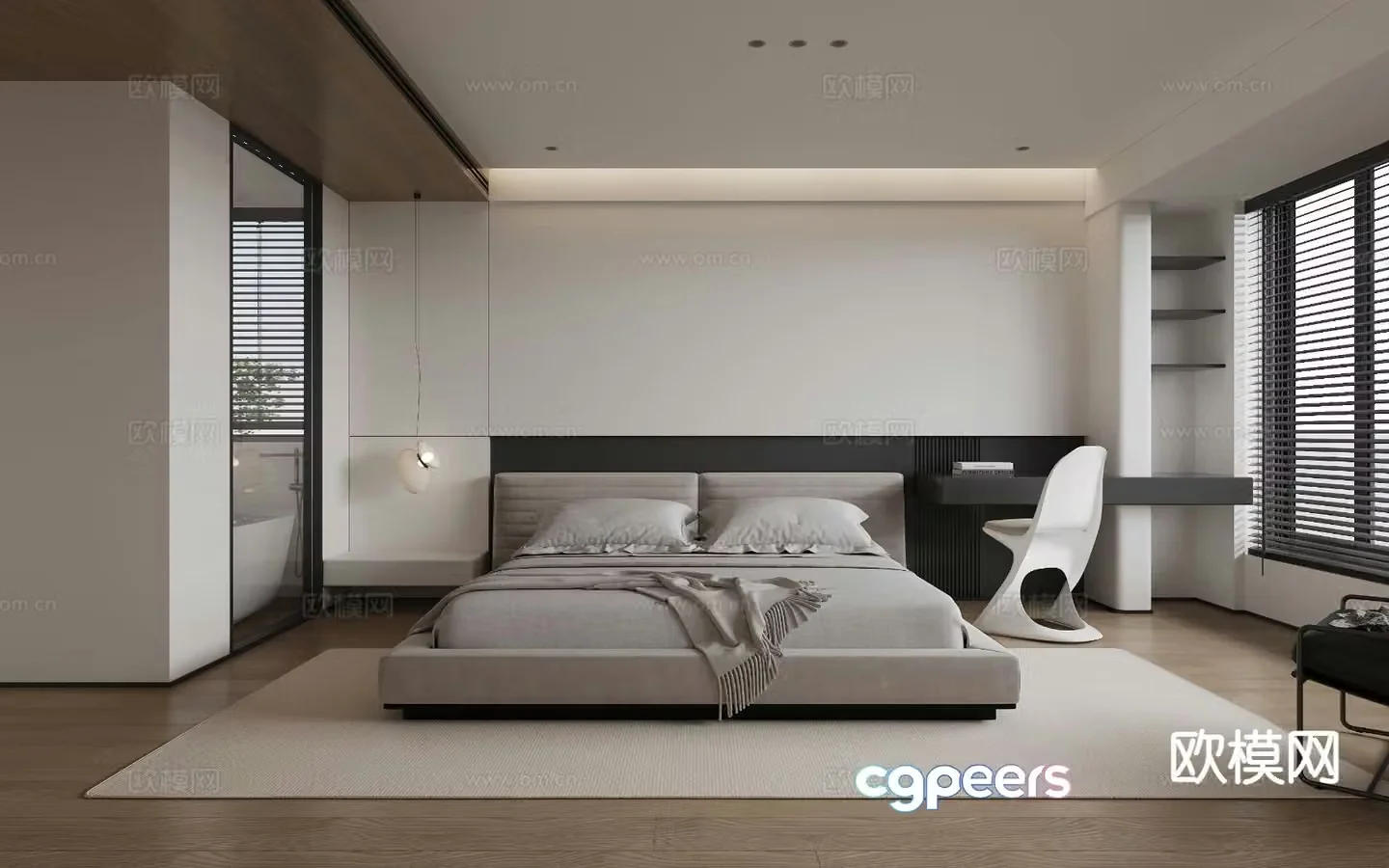Modern bedroom master bedroom 3d model