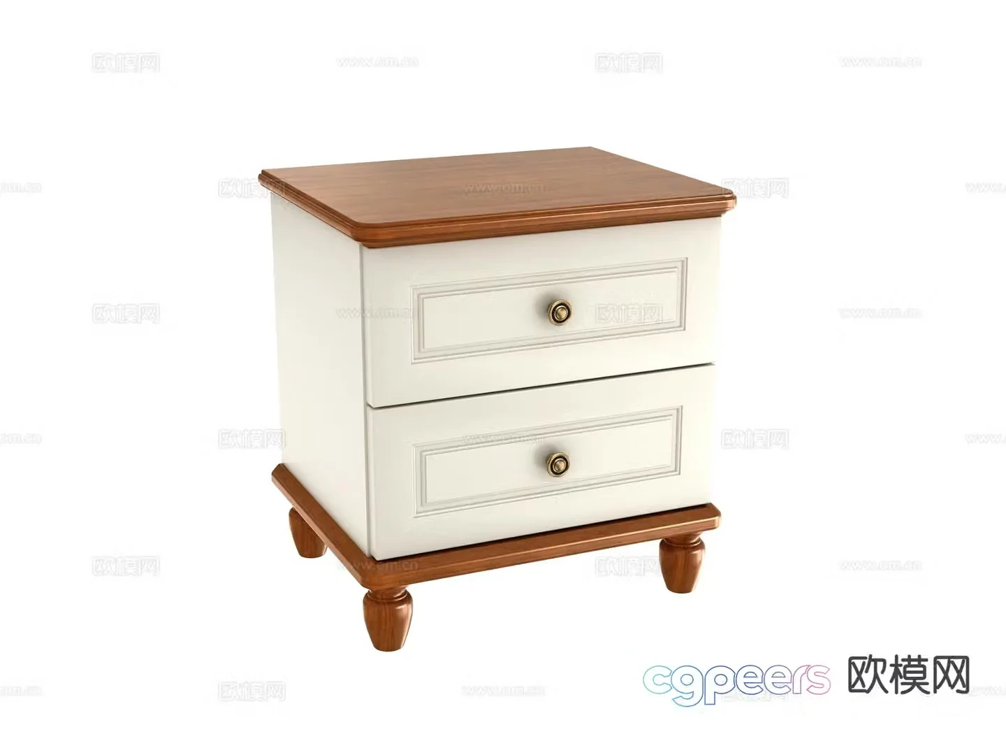 mediterranean bedside table 3d model