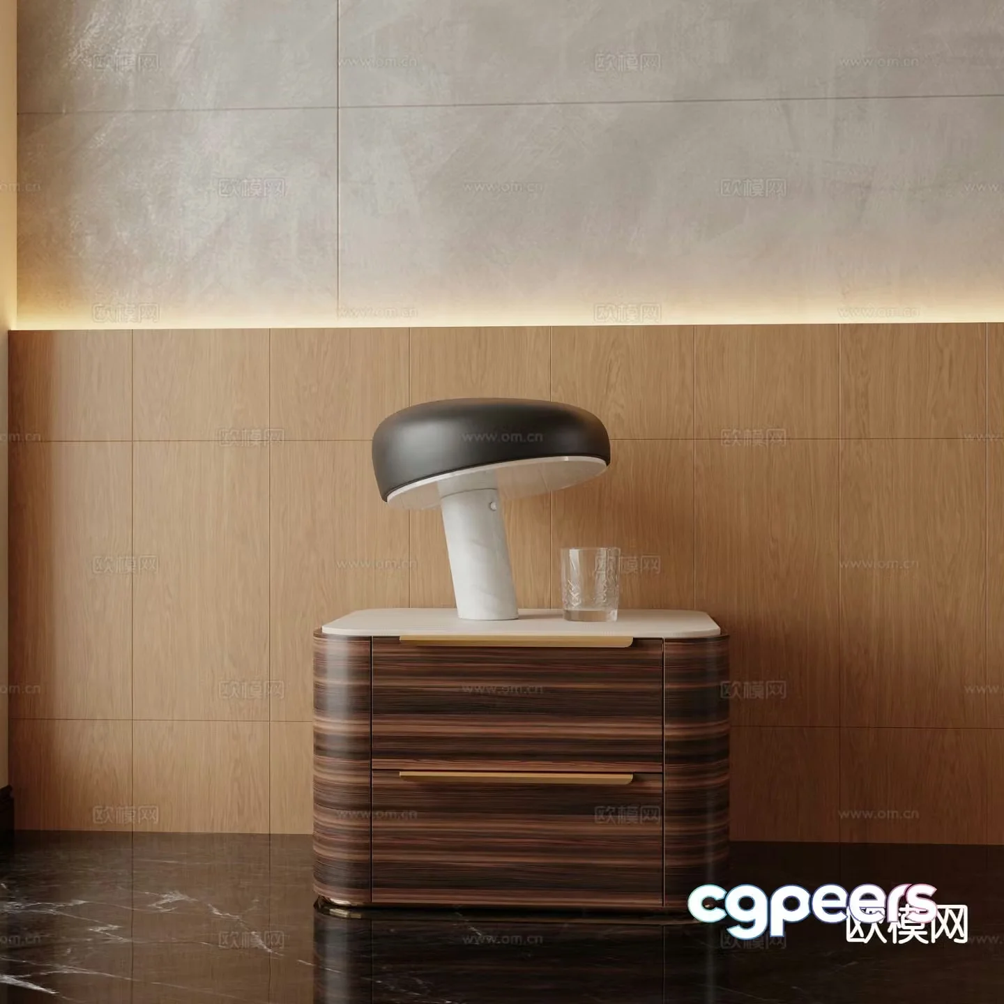 Modern bedside table 3d model
