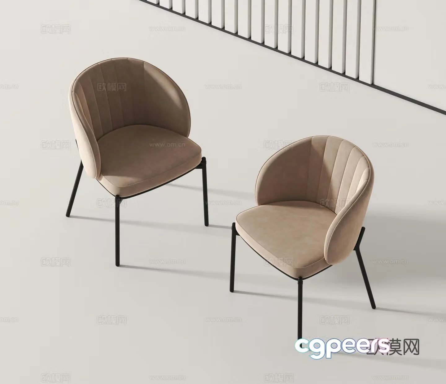Modern single chair chair 3d model
