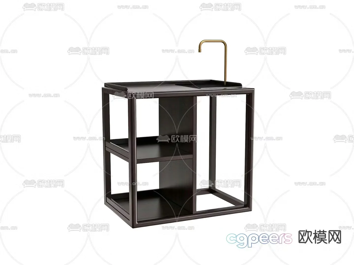 New Chinese Tea Stage Zhongdao Stage 3D Model