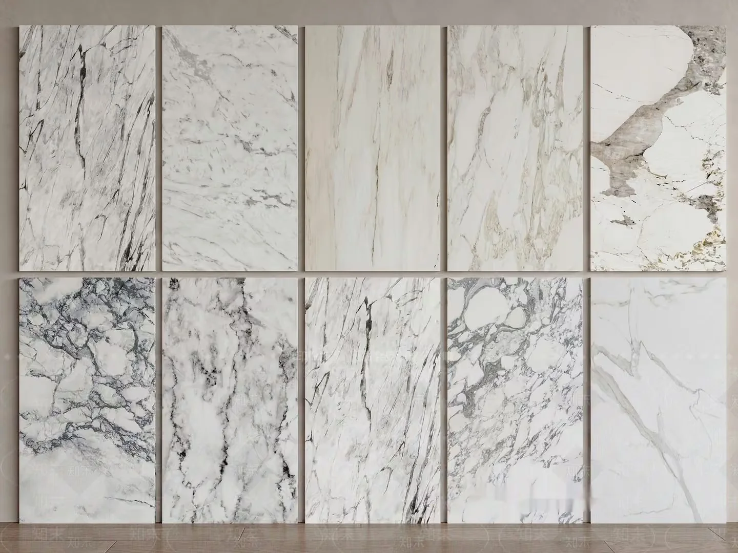 White Marble Panels 3D Model – 3819 – VRAY Render