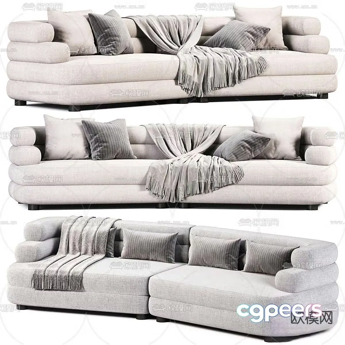 Eichholtz multi-seat sofa 3d model
