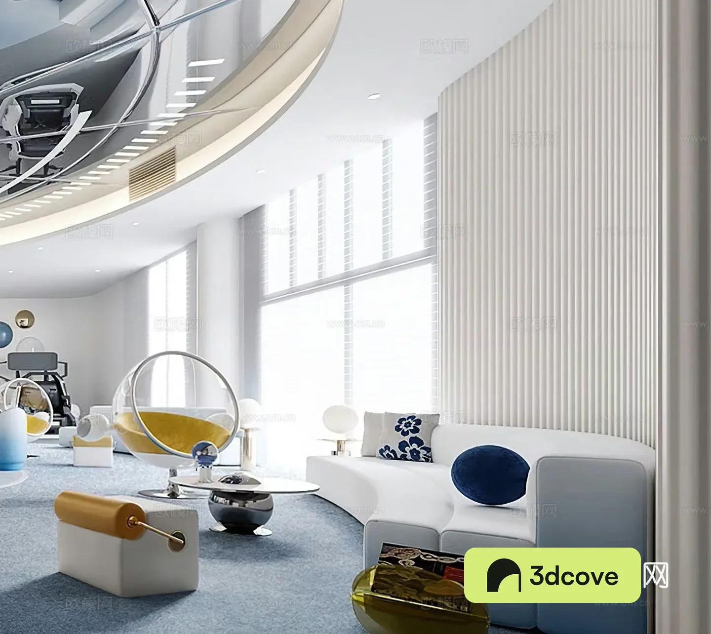 Modern children’s amusement park Exhibition hall Booth combination sofa Children’s entertainment room Space scene entertainment