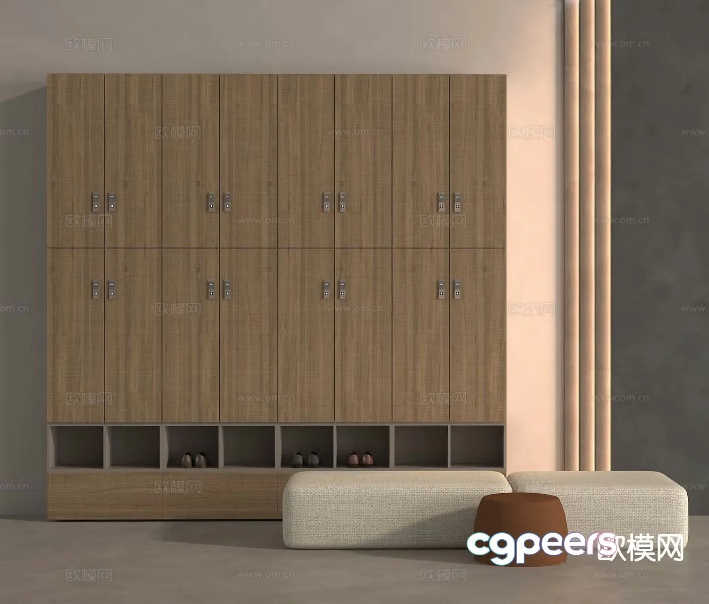 Modern locker locker locker 3d model