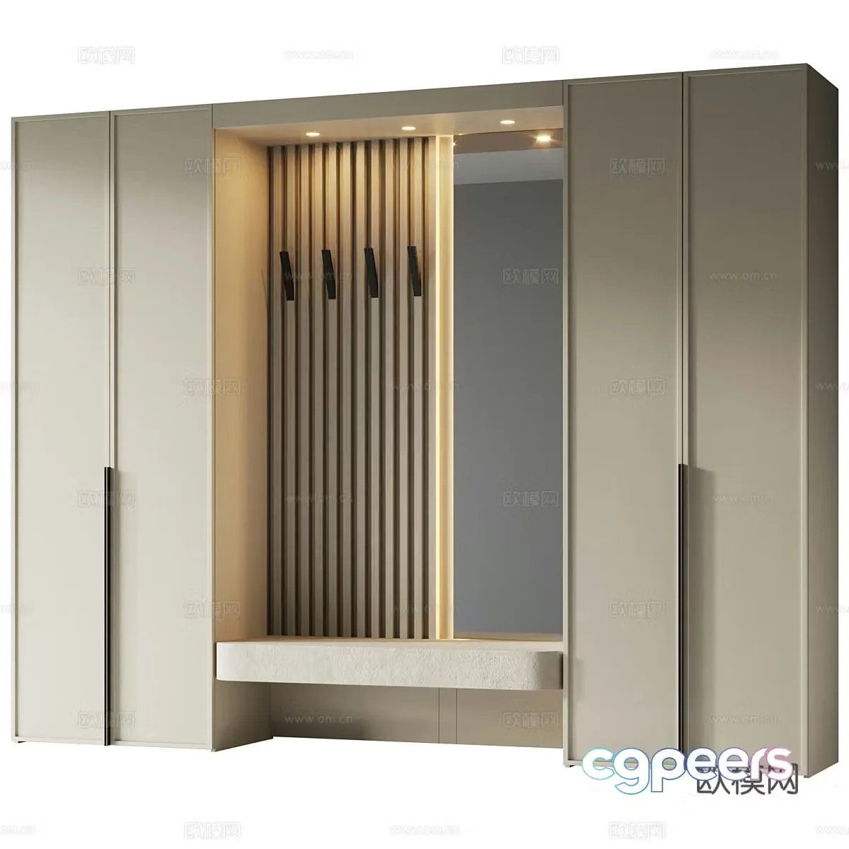 New Chinese shoe cabinet 3D model