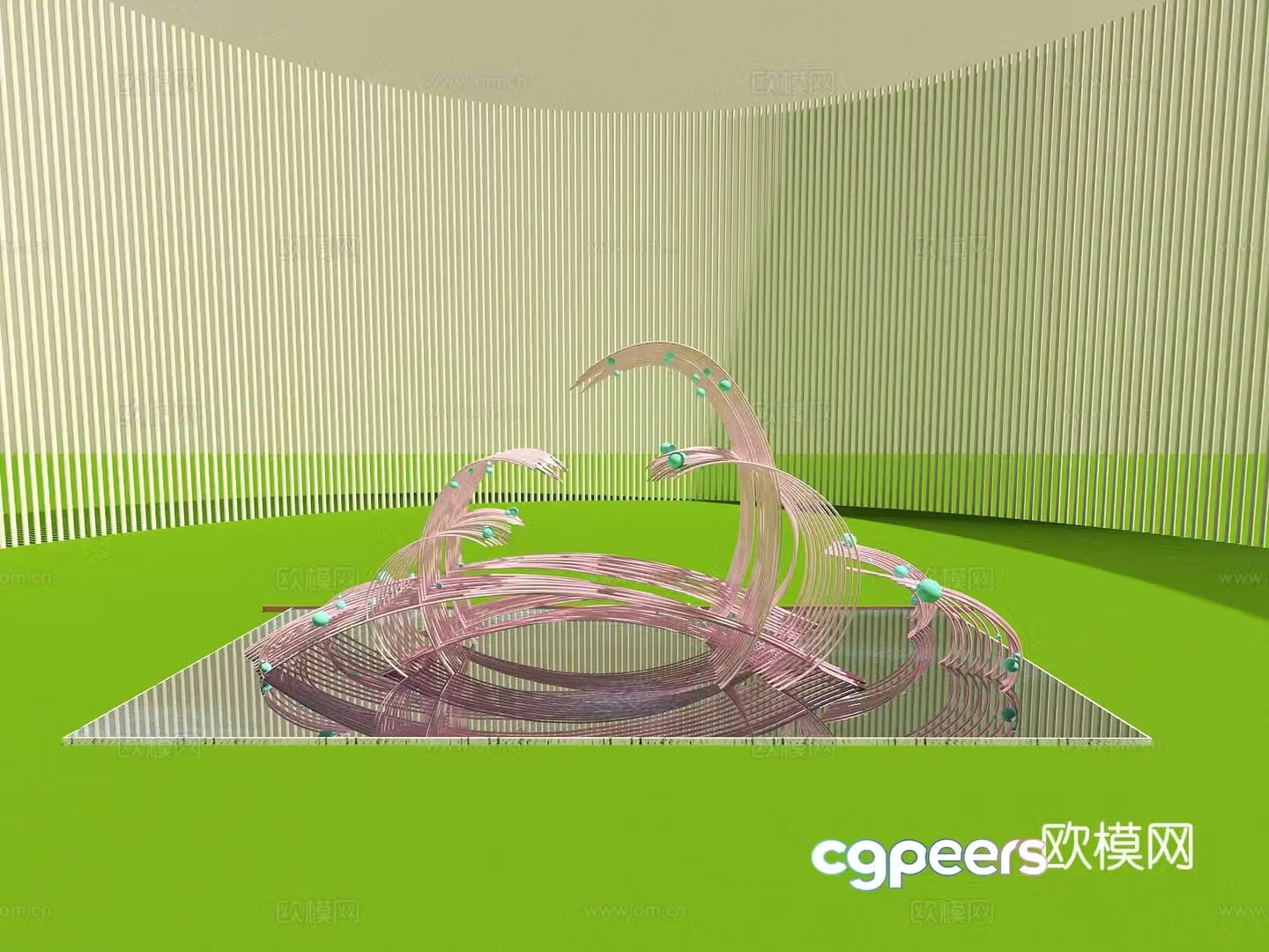 Sculpture Waterscape Sculpture 3d Model