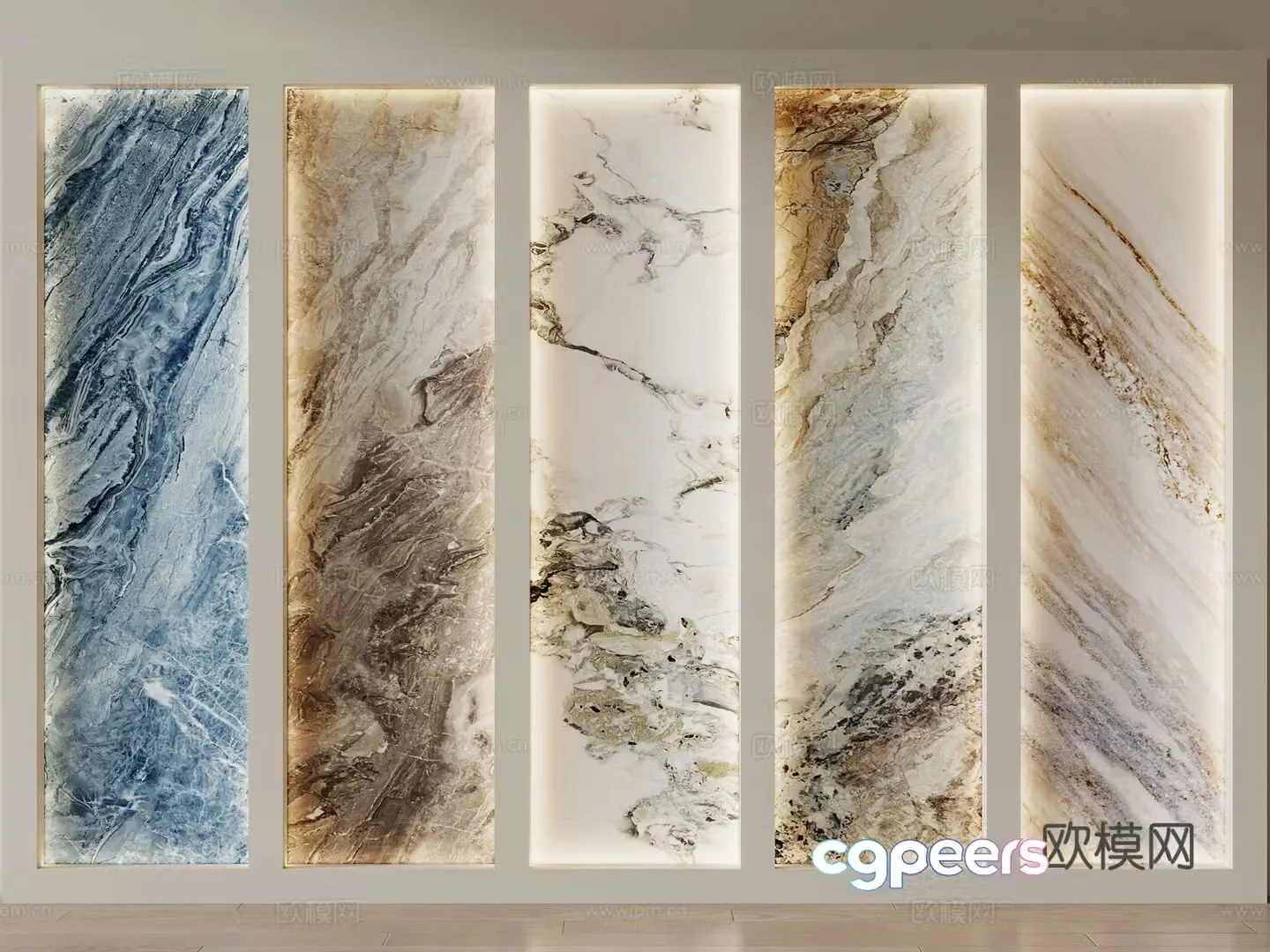 023 Modern Stone Background Wall Marble Stone Slab 3D Model