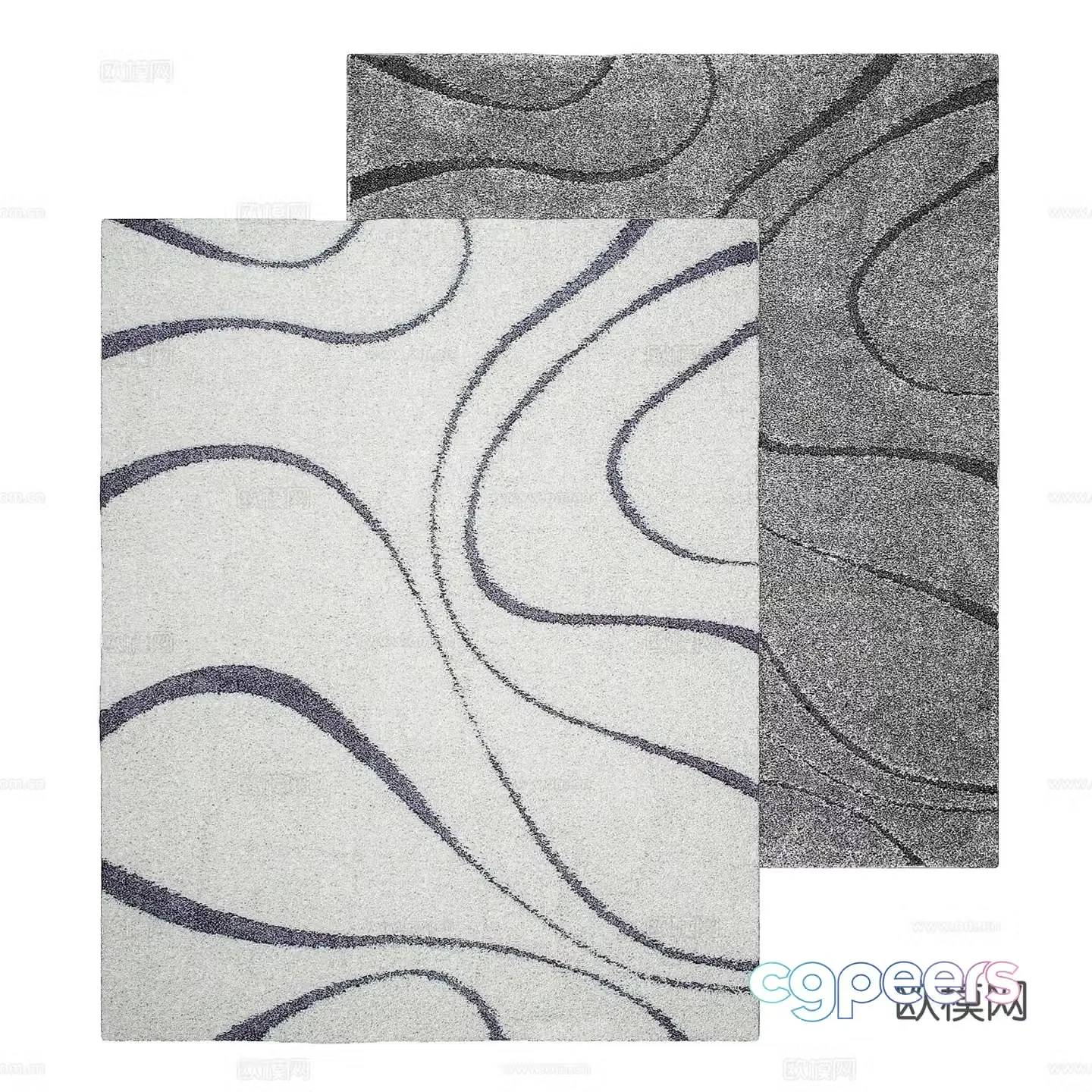 Modern fabric carpet 3d model