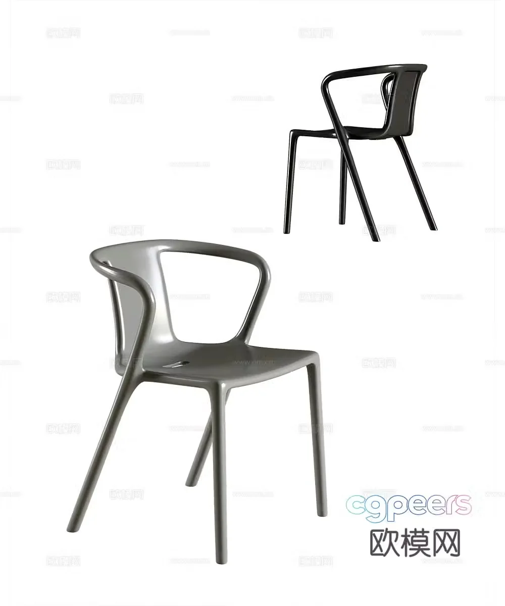 Modern single chair 3d model