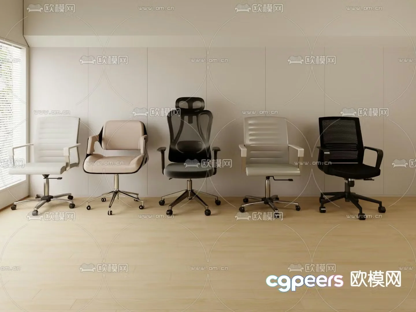 Office chair conference chair staff chair 3d model