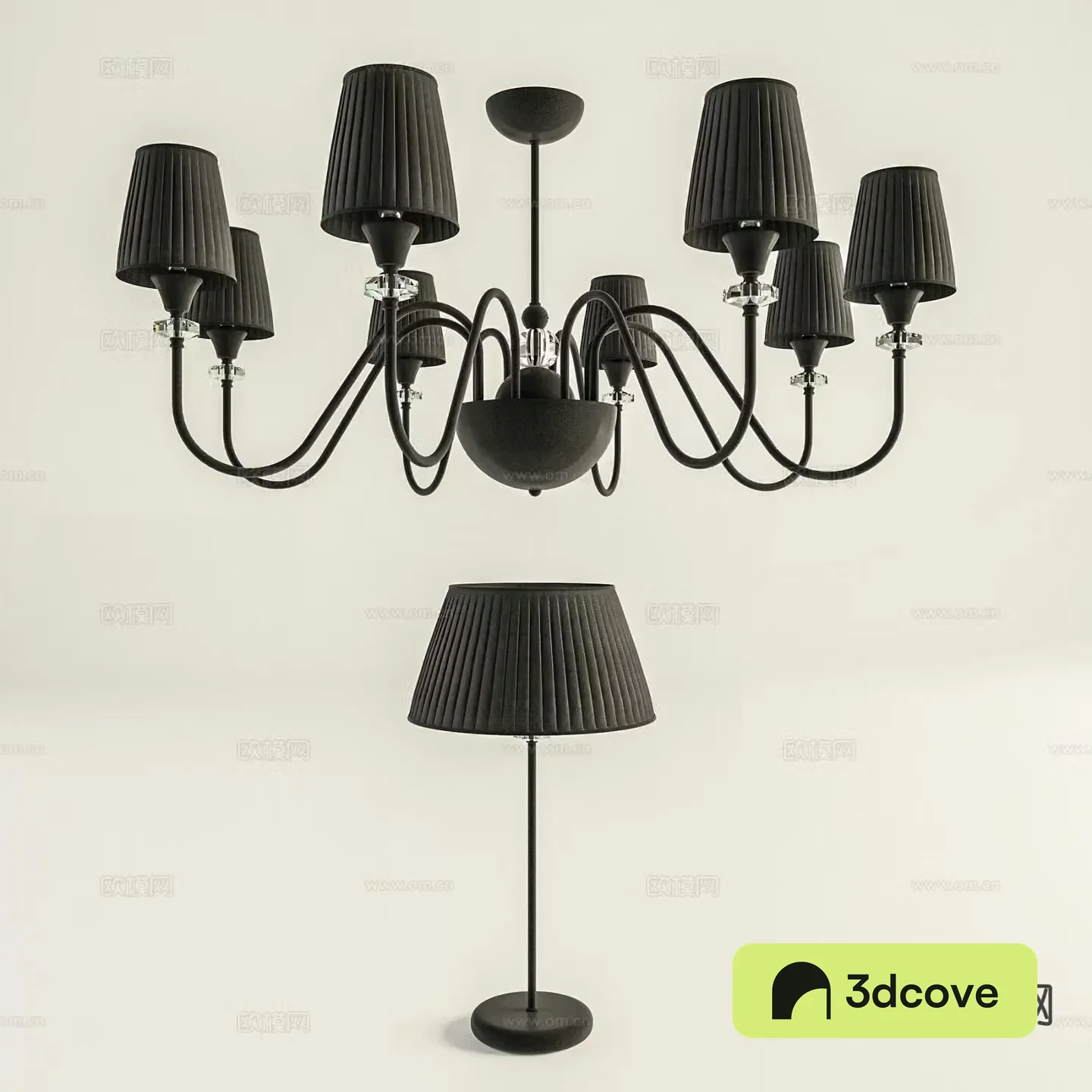 Modern multi-head chandelier
