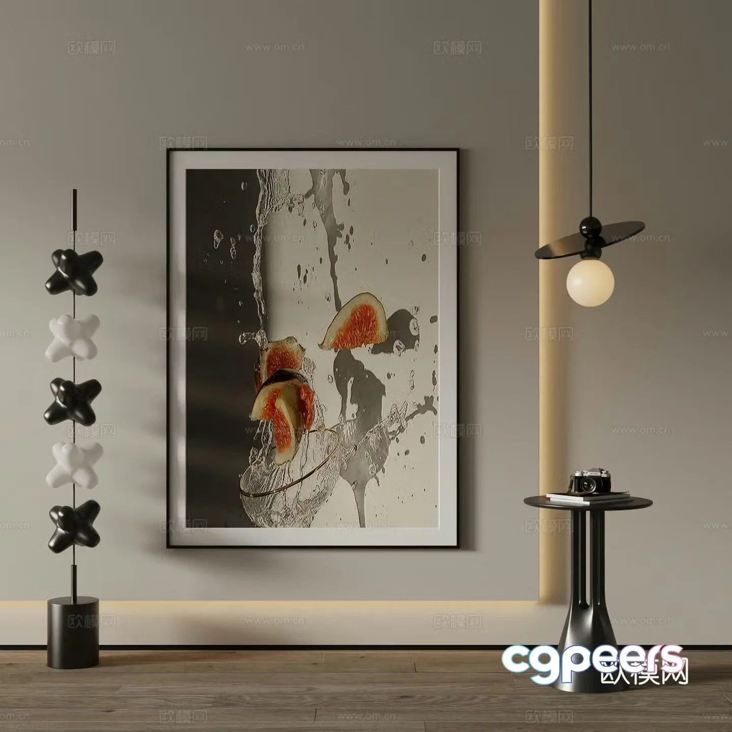 Modern Art Painting Decorative Painting 3D Model
